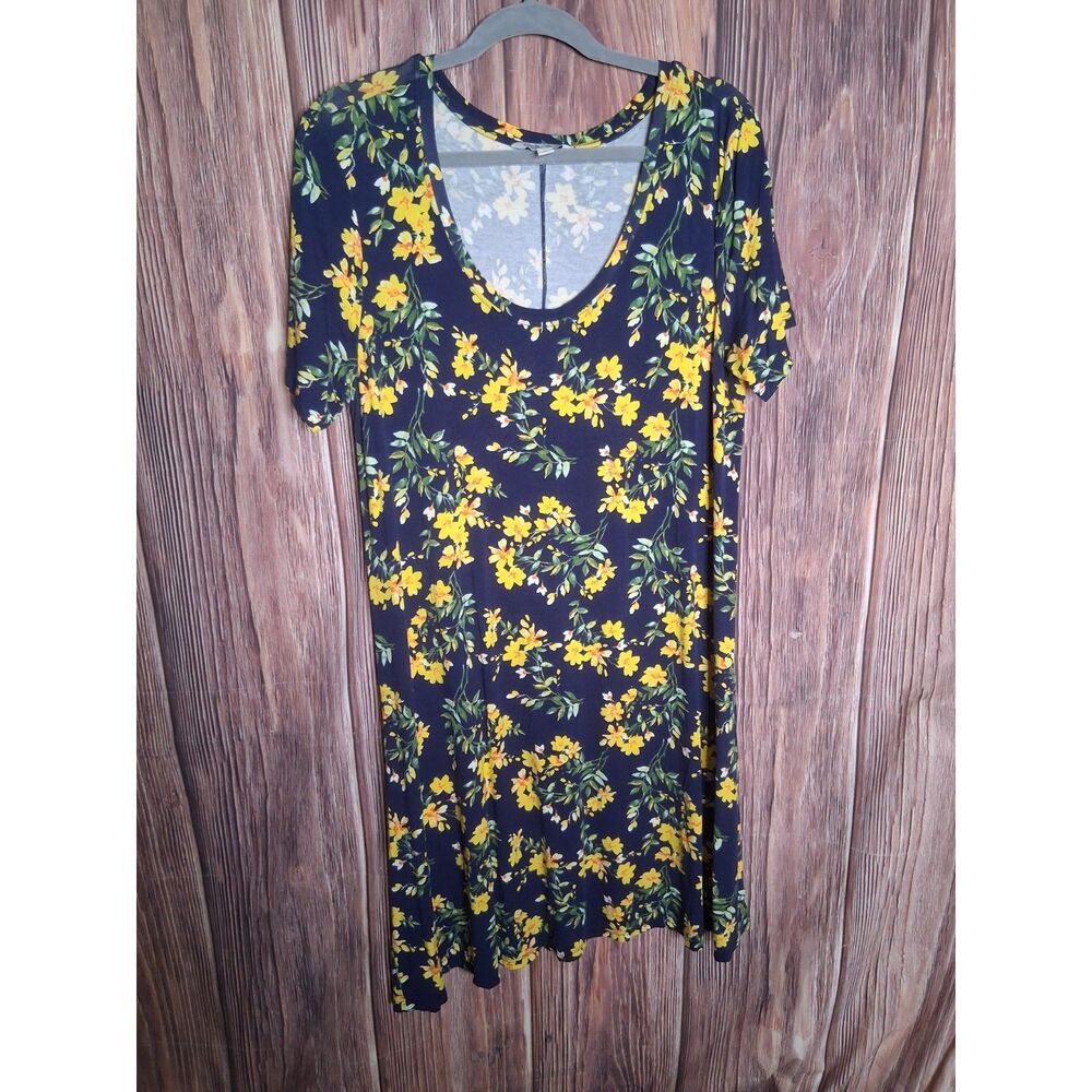 Pioneer woman floral scoop neck short sleeve t shirt dress size large